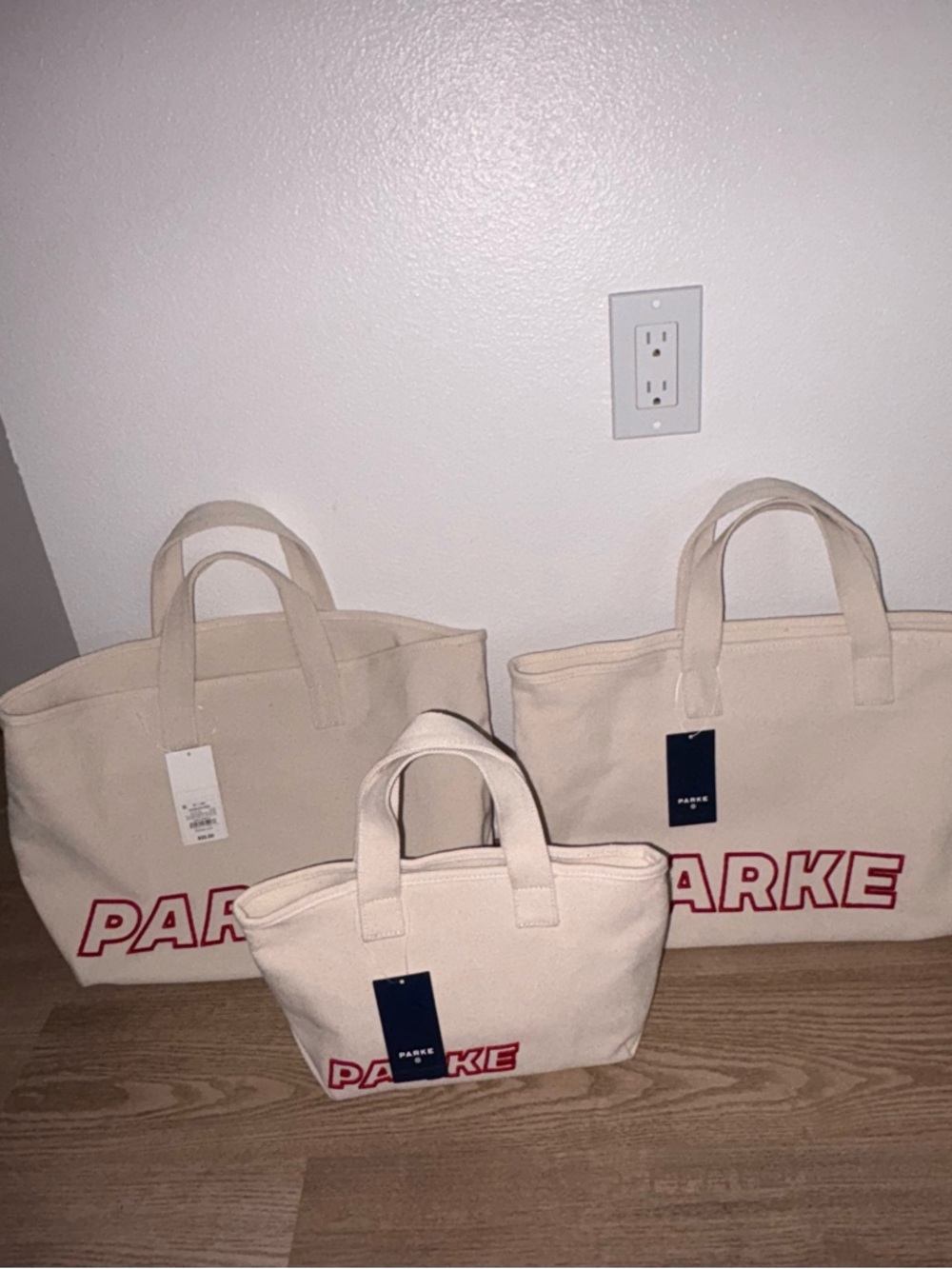 Big parke  Tote Bag with Red Logo
